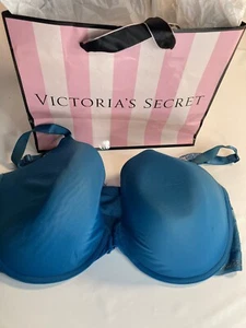 Victoria Secret lined blue t shirt Demi bra 38DDD - Picture 1 of 4