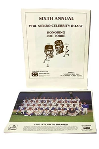 1983 Atlanta Braves Phil Niekro Celebrity Roast Honoring Joe Torre Program GA - Picture 1 of 9