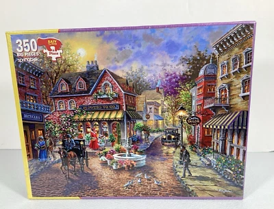Springbok Cobblestone Village 350 Pc Puzzle Horse Carriage Nicky Boehme Sealed - Image 1 of 4