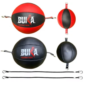 BUKA ®Leather Double End Bag Boxing Floor to Ceiling Speed Ball Punching Bag MMA - Picture 1 of 15