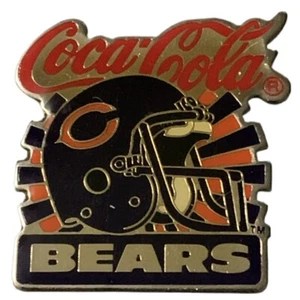 Vintage Coca-Cola NFL Chicago Bears Helmet Souvenir Pin - Picture 1 of 2