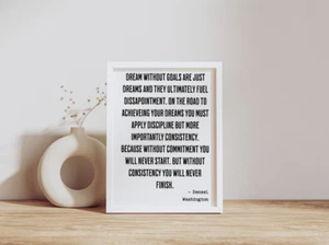 Without Consistency, Inspirational Quote, Office Wall Art, Motivational Poster - Picture 1 of 22