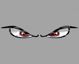 Adesivo malocchio 120mm Evil Eyes Bad Look Sticker Tuning Moto MTB - Foto 1 di 1