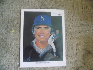 Stampa ad olio Los Angeles Dodgers Union 76 1982: Fernando Valenzuela - Foto 1 di 1