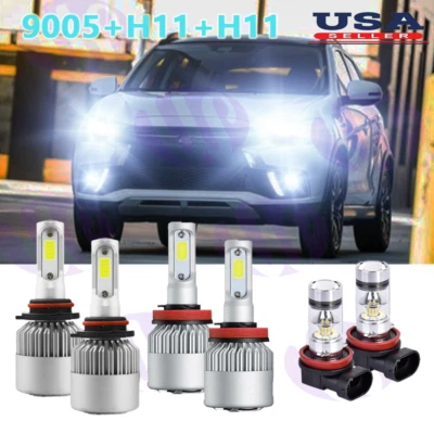 Faro LED + luz antiniebla bombilla alta/baja para Mitsubishi Outlander Sport 2011-2019 S2 Foto 1 de 4