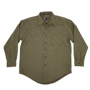 Vintage Chaps Ralph Lauren Dress Shirt Men's Size L Mushroom Soft Long Sleeve - Picture 1 of 8