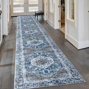 Runners for Hallways 2.6X16 Ft Extra Long Washable Kitchen Runner Rug Boho Runne - Picture 1 of 7