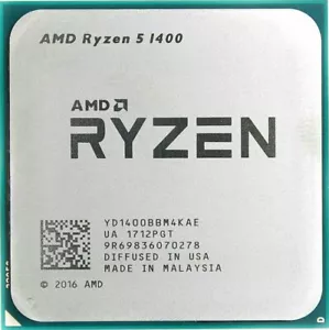 AMD Ryzen 5 1400 R5-1400 3.2GHz 4-Core 8 Thread Socket AM4 CPU Processor - Picture 1 of 1