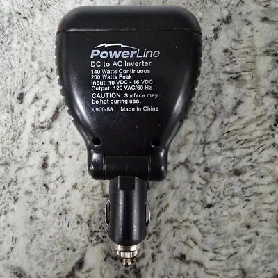 PowerLine DC to AC Inverter ▪︎ 140W Continuous / 200W Peak ▪︎ Mobile AC Outlet - Image 1 of 4
