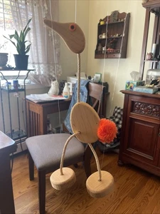 Vintage Earth One Woody Wobbler Marionette Duck String Puppet Wooden No Box - Picture 1 of 21