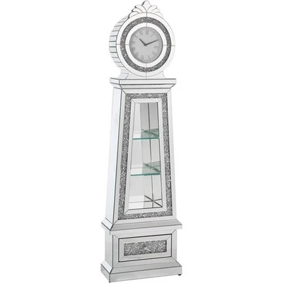 Reloj abuelo contemporáneo Pemberly Row en diamantes espejados e sintéticos Foto 1 de 4