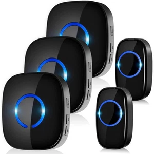 Kit campanello wireless con 3 ricevitori e 2 pulsanti portata 1300FT, IP55 - Foto 1 di 5