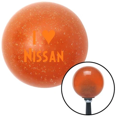 Orange I <3 for NISSAN Orange Metal Flake Shift Knob w/ M16x1.5 Insert Shifter - Image 1 of 4