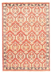 Traditional Hand-Knotted Bordered Area Rug 6'0" x 8'10" Wool Carpet - Picture 1 of 9