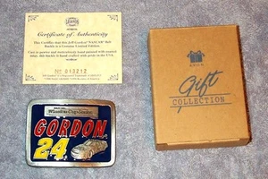 Jeff Gordon NASCAR Winston Cup Pewter Belt Buckle AVON Limited Ed,Box & COA 1998 - Picture 1 of 1