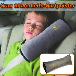 Almohadilla de cinturón gris protección de cinturón almohada protector de cinturón niño soporte para el cuello bebé coche - Imagen 1 de 12