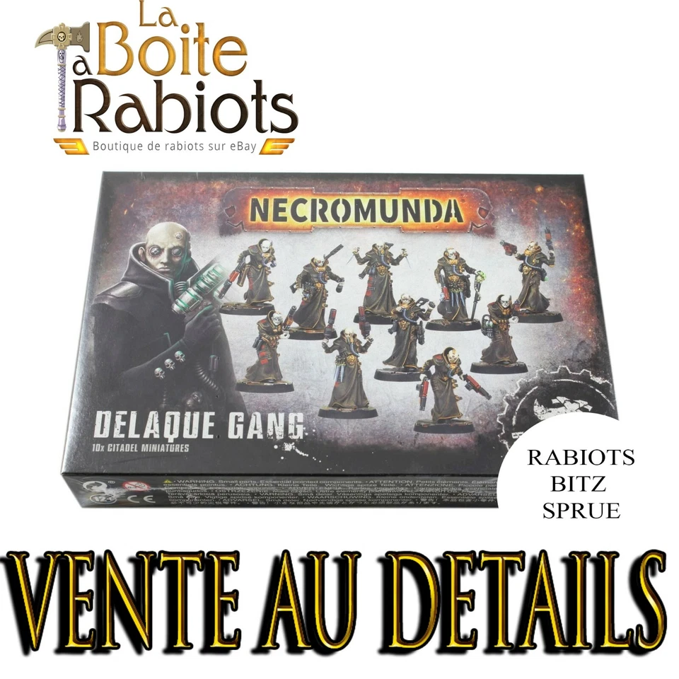 Necromunda Gang Delaque Vente au détail Rabiots Bitz Sprue
