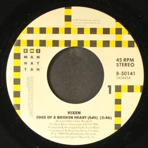 VIXEN: edge of a broken heart / cruisin' MANHATTAN 7" Single 45 RPM - Picture 1 of 2