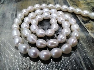 Nat Cultured Freshwater Pearl, Grade A, Rice, 6-7x5mm, Approx 52 pce,Free Post - Picture 1 of 3