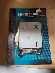 Cerradura de Mortaja Completa con Llave y Placa de Golpe - Cajón o Puerta Cerradura Estilo Antiguo - Imagen 1 de 4