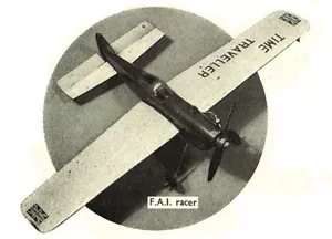 Planes de avión modelo (UC): viajero en el tiempo 26" FAI equipo corredor de Dick Edmonds - Imagen 1 de 2
