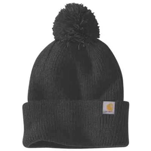 Gorro Sombrero Carhartt 106003 Black N04 Con Pompón de Invierno Unisex - Imagen 1 de 1
