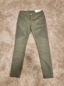 ARIZONA Size 3 Super Skinny Low Rise Olive Green Stretch Jegging Jeans  - Picture 1 of 11