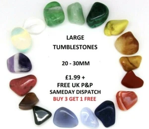 Crystals Large Tumblestones Semi Precious Polished Reiki Gem 20-30mm x1 - Picture 1 of 69