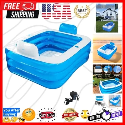 Portable Double Inflatable Bathtub with Drainage - Ideal for Relaxation Outdoors - Image 1 of 4