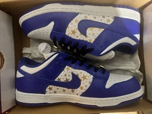NIKE DUNK LOW SB BLUE SUPREME STARS NIB DS DH3228-100 - Picture 1 of 6
