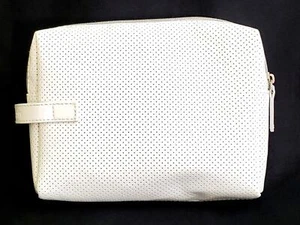 Borsa da viaggio trucco cosmetico Strivectin bianca forata finta pelle - foderata - Foto 1 di 11
