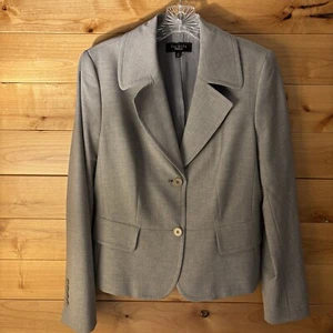 Talbots Women's Size 10 Light Gray Wool Blazer Jacket Career Work Biz - Imagen 1 de 9