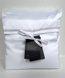 RH Restoration Hardware ITALIAN Giza 700 THREAD SATEEN Sheet Set Cal King White - Picture 1 of 8