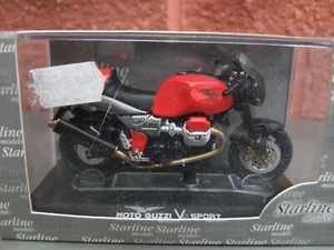 Moto Guzzi V11 Sport Rosso Mandello - Starline 1:24 in Display Case Box - Picture 1 of 2