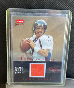 2004 Fleer JOHN ELWAY THE GLORY OF THEIR Time Game Worn Jersey Card 🏈🔥