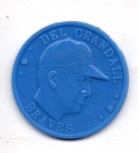 DEL CRANDALL MILWAUKEE BRAVES MLB BASEBALL ARMOUR MEAT PREMIUM PLASTIC COIN 1959 - Picture 1 of 2