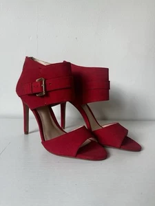 Vince Camuto Hensley Damen rot Wildleder offene Zehenpartie 4" Stiletto-Absatz US-Größe 7 - Bild 1 von 7