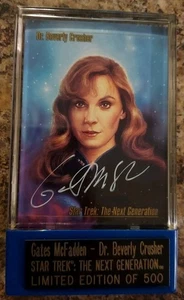 1993 Star Trek The Next Generation SkyBox Master Series Auto Card Gates McFadden - Picture 1 of 5
