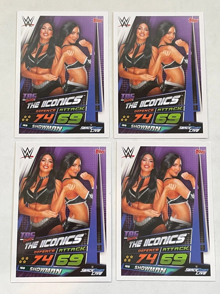 Iiconics Peyton Royce 2019 Topps WWE Slam Attax Universe UK Variation SP Lot (4) - Image 1 of 1