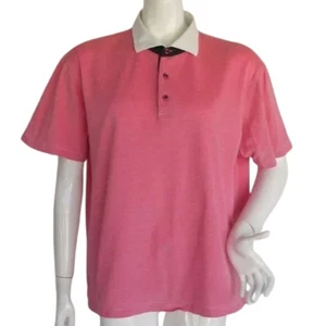 ROBERT GRAHAM Polo Shirt, XL, Sharkskin Rose Pink, SS, White spread collar - Picture 1 of 12