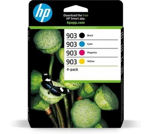 HP 903 4-pak Wkłady atramentowe do drukarki HP OfficeJet 6950 AIO Wielopak Oryginalne - Zdjęcie 1 z 16
