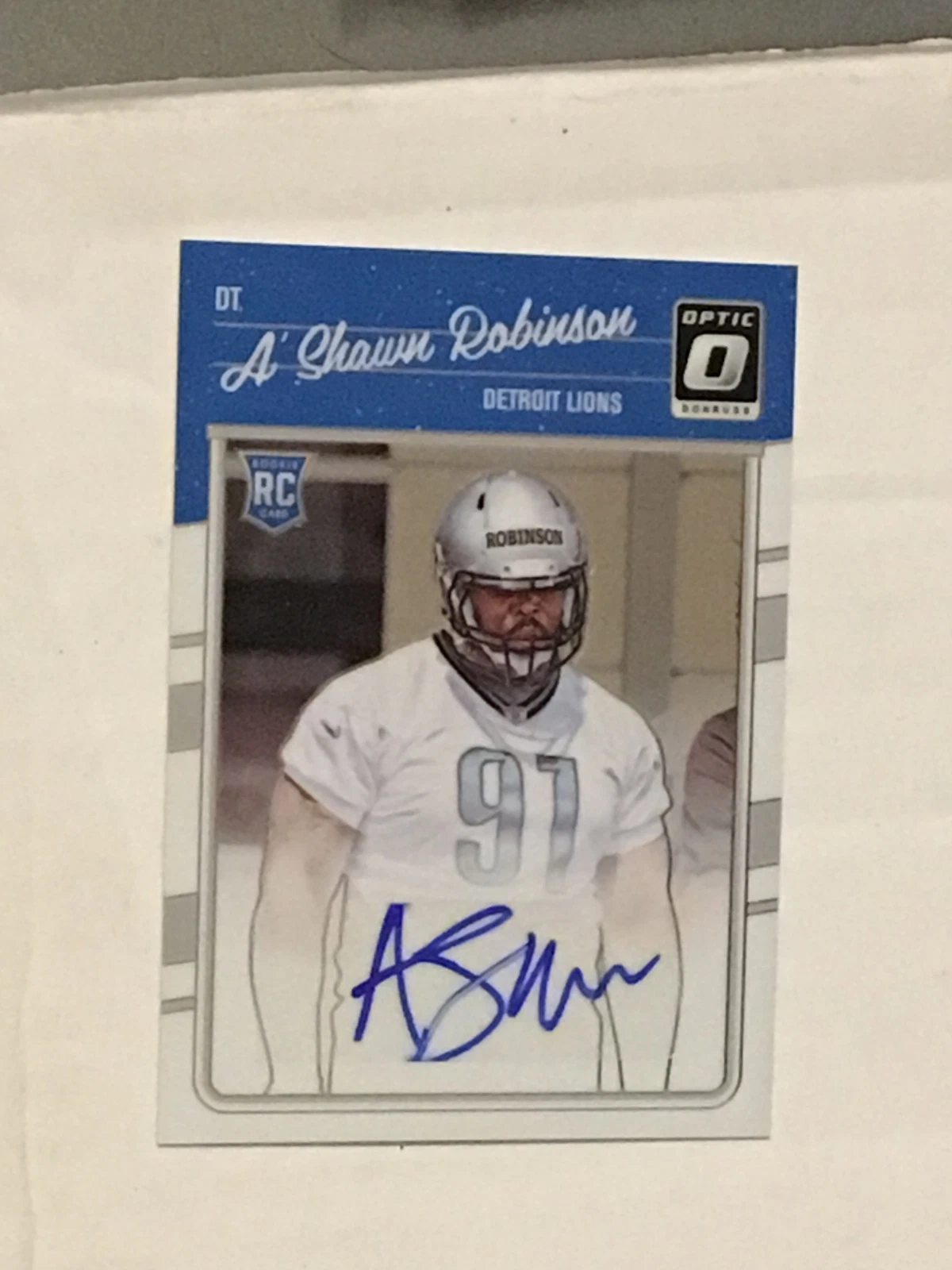 2016 Optic A'Shawn Robinson rookie Autograph #/150