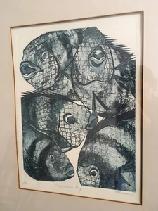 Ruth Franklin signed print "Sheapshead Bay" 1/75 vintage framed ,New York - Picture 1 of 10