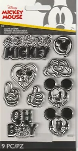 Disney Mickey Mouse 9 clear rubber stamps Minnie Love Sign language NEW! 02173 - Picture 1 of 1