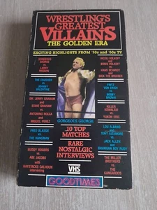 1986 GoodTimes Wrestling's Greatest Villains: The Golden Era VHS Untested - Foto 1 di 4