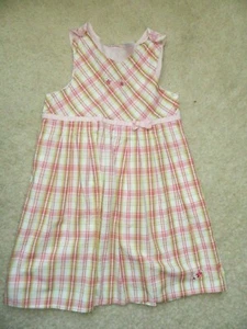 Girls IZOD dress size 6X sleeveless plaids pink - Picture 1 of 4