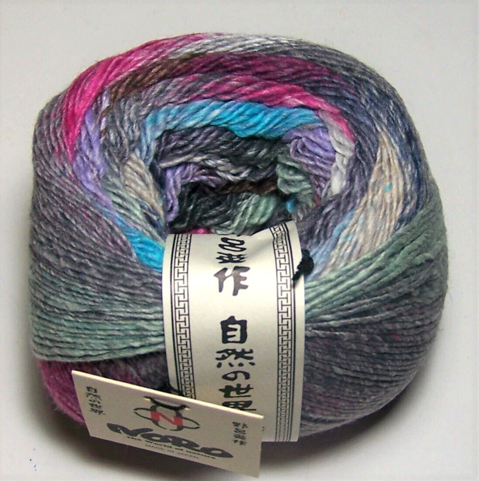 656 yd ball of NORO TSUBAME Silk & Wool worsted weight knitting yarn #12 HAKONE - Image 1 of 1