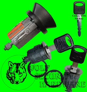 Juego de 3 llaves de interruptor de llave de encendido para Ford Mazda vaso y cerradura de puerta cromada - Imagen 1 de 2