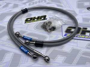 OHA Stainless Braided Front Brake Line Kit - Suzuki SV650N SV650 N 2003-2008 - Picture 1 of 1