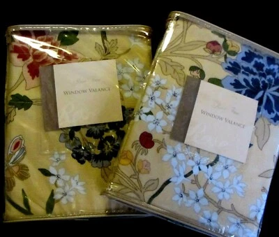 LOT OF 2 ROSE TREE ARBORETUM WINDOW VALENCES--14" x 80"  BRAND NEW  - Image 1 of 4